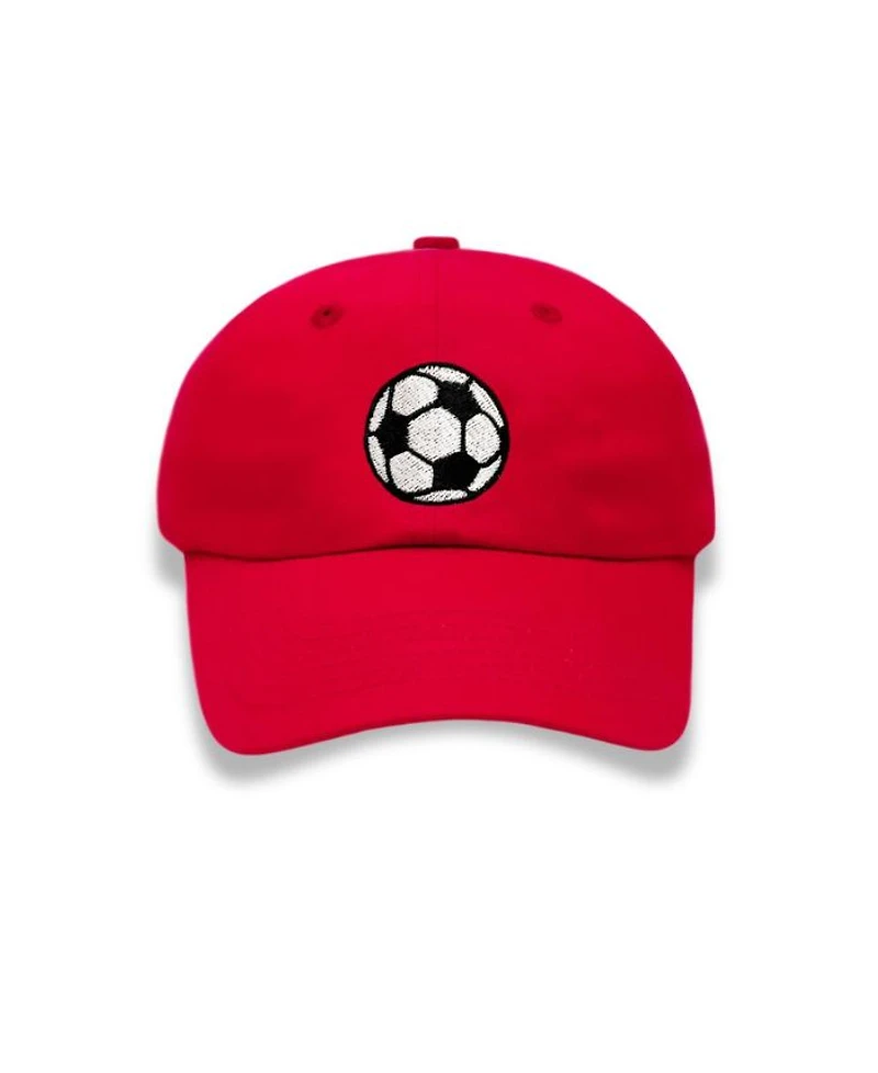 Boys' Soccer Baseball Hat in Red- Little Kid, Big Kid