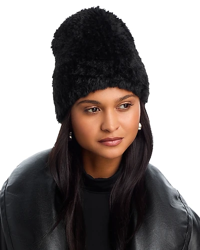 Echo Plush Faux Fur Beanie