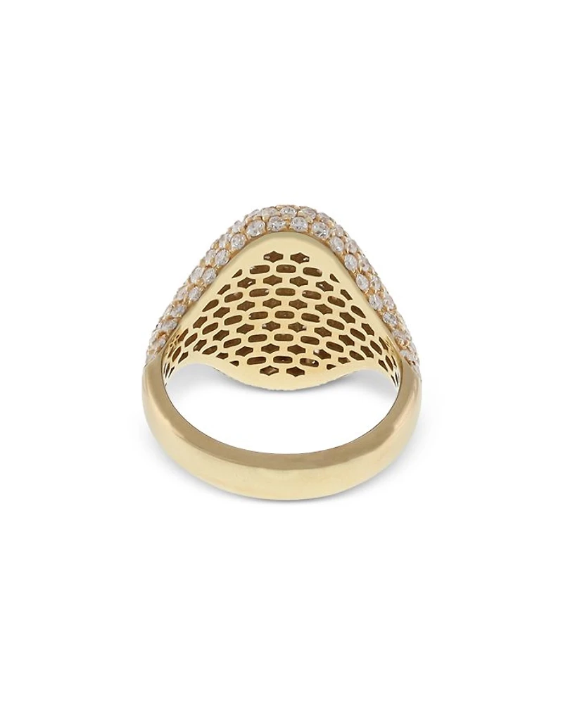 18K Yellow Gold Diamond Pavé Ring, 1.55 tcw - Exclusive, Italy Campaign