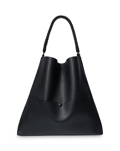 Callista Slim Grained Leather Tote