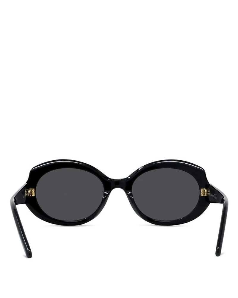 Slim Geometric Sunglasses, 54mm