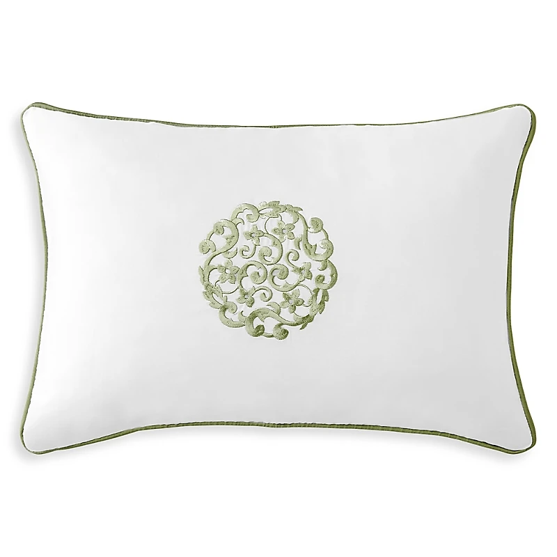 Sferra Storia Embroidered Decorative Pillow, 12 x 18
