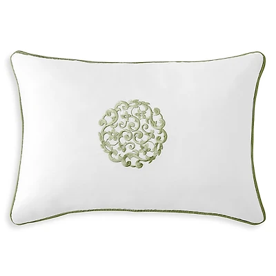 Sferra Storia Embroidered Decorative Pillow, 12 x 18