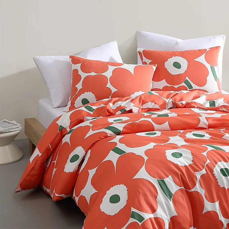 Marimekko Unikko Cotton Sateen Floral Duvet Cover Set