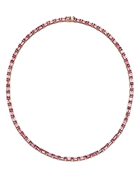 Bloomingdale's Pink Sapphire Tennis Necklace
