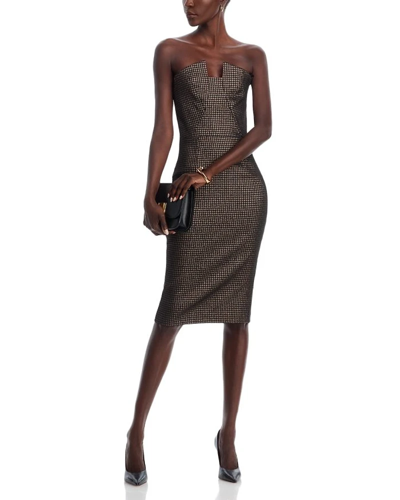 Lena Notch Neck Sheath Dress