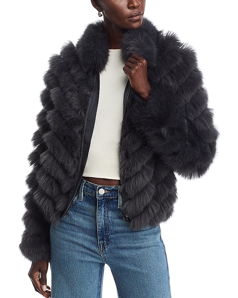 Love Token Reversible Faux Fur Jacket