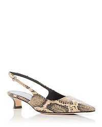 Aeyde Women's Catrina Snake Embossed Slingback Pumps