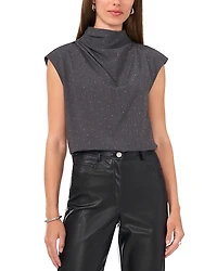 Vince Camuto Mock Neck Blouse