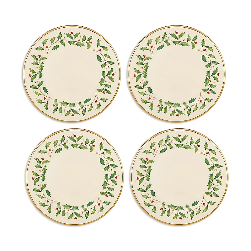 Lenox Holiday Dinnerware Dinner Plates, Set of 4