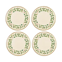 Lenox Holiday Dinnerware Dinner Plates, Set of 4