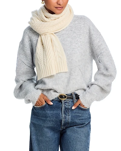 C by Bloomingdale's Cashmere Cable Scarf - Exclusive