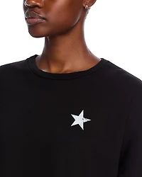 Tessa Cropped Raw Hem Pullover Sweatshirt - Exclusive