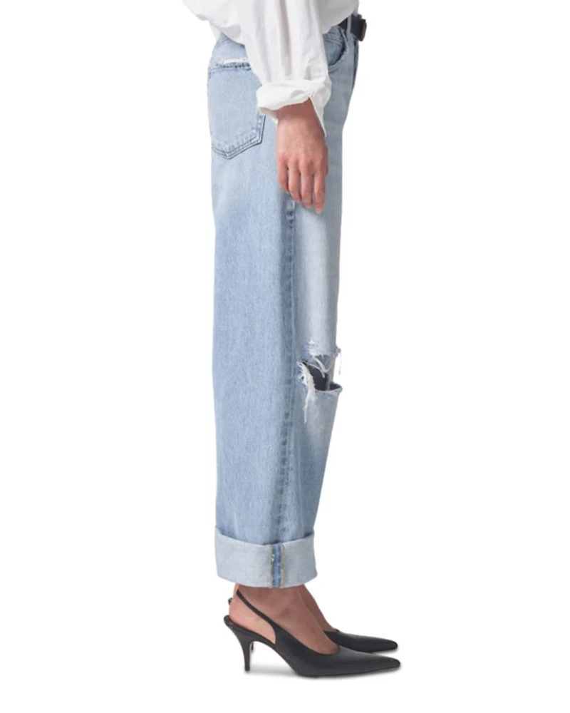 Ayla High Rise Baggy Cuffed Jeans