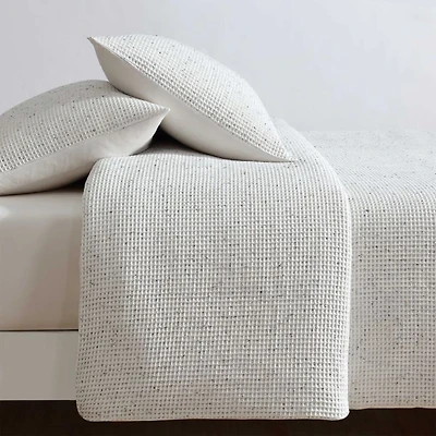 Speckled Waffle Cotton 3 Piece Bedding Set