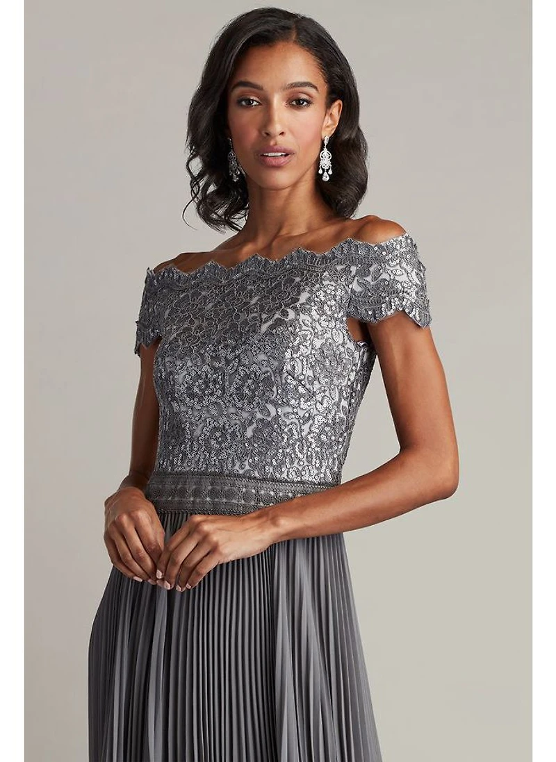 Bode Sequin Embroidered Lace and Tulle Gown