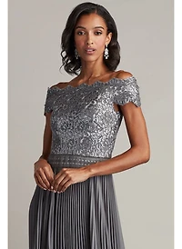 Bode Sequin Embroidered Lace and Tulle Gown