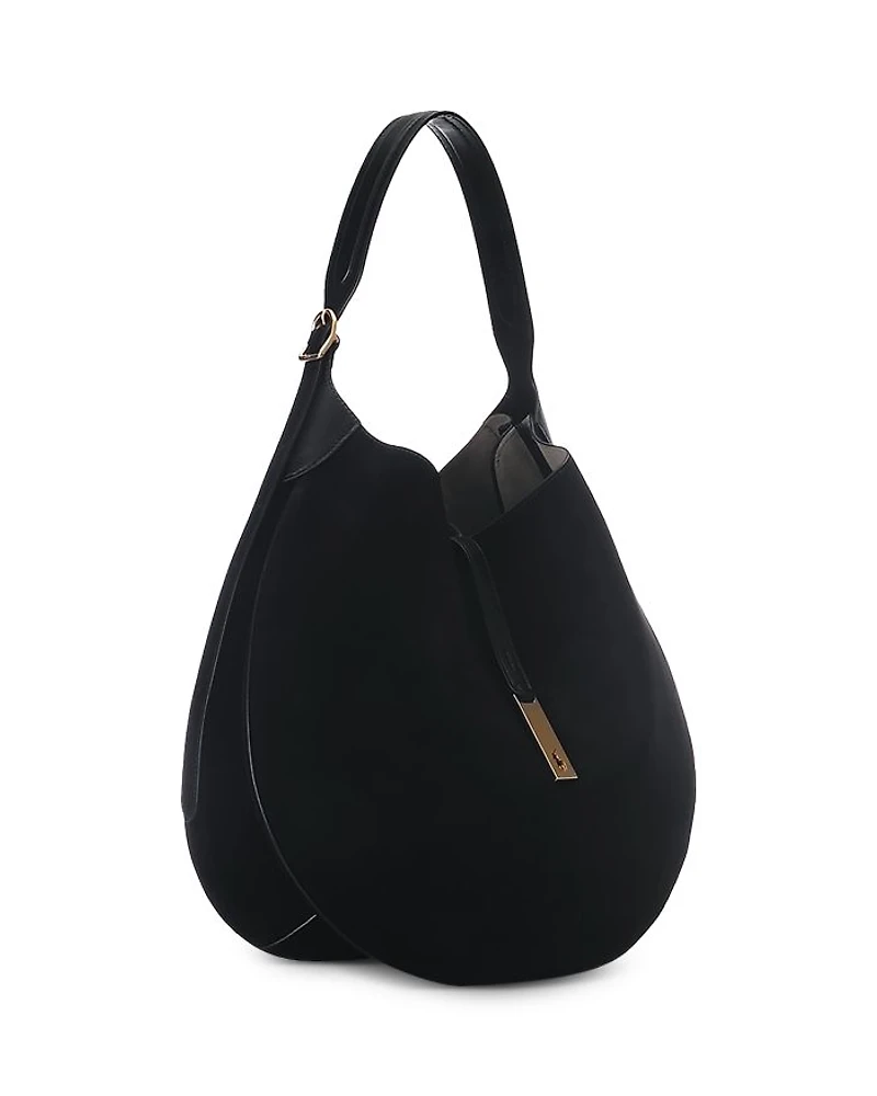 Polo ID Large Suede Shoulder Bag