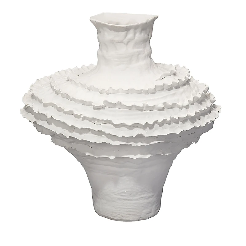 Jamie Young Ruffle Ceramic Decorative Vase