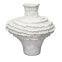 Jamie Young Ruffle Ceramic Decorative Vase