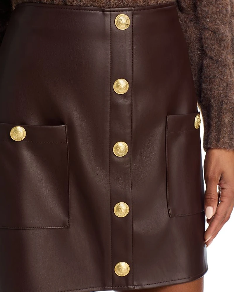 Truman Faux Leather Mini Skirt - Exclusive