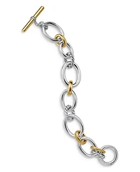18K Yellow Gold & Sterling Silver DY Mercer Diamond Link Bracelet