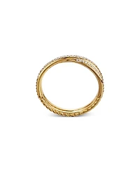 18K Yellow Gold DY Crossover® Micro Pavé Band Ring