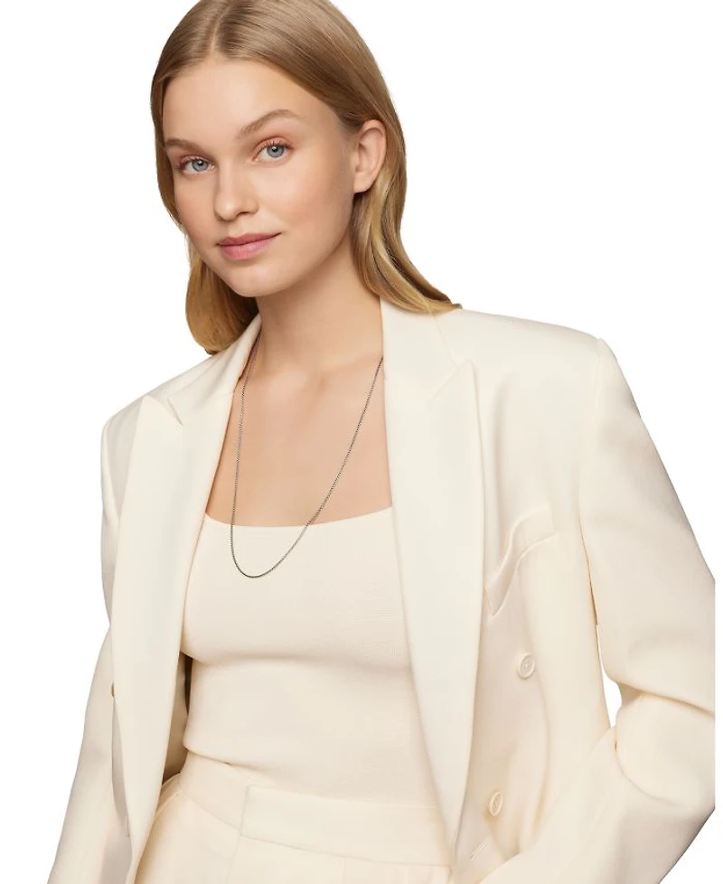 Box Chain Slider Necklace in Sterling Silver, 1.7mm
