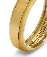 Men's 18K Yellow Gold Wedding Beveled Bands