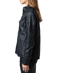 Taska Cuir Froisse Leather Shirt