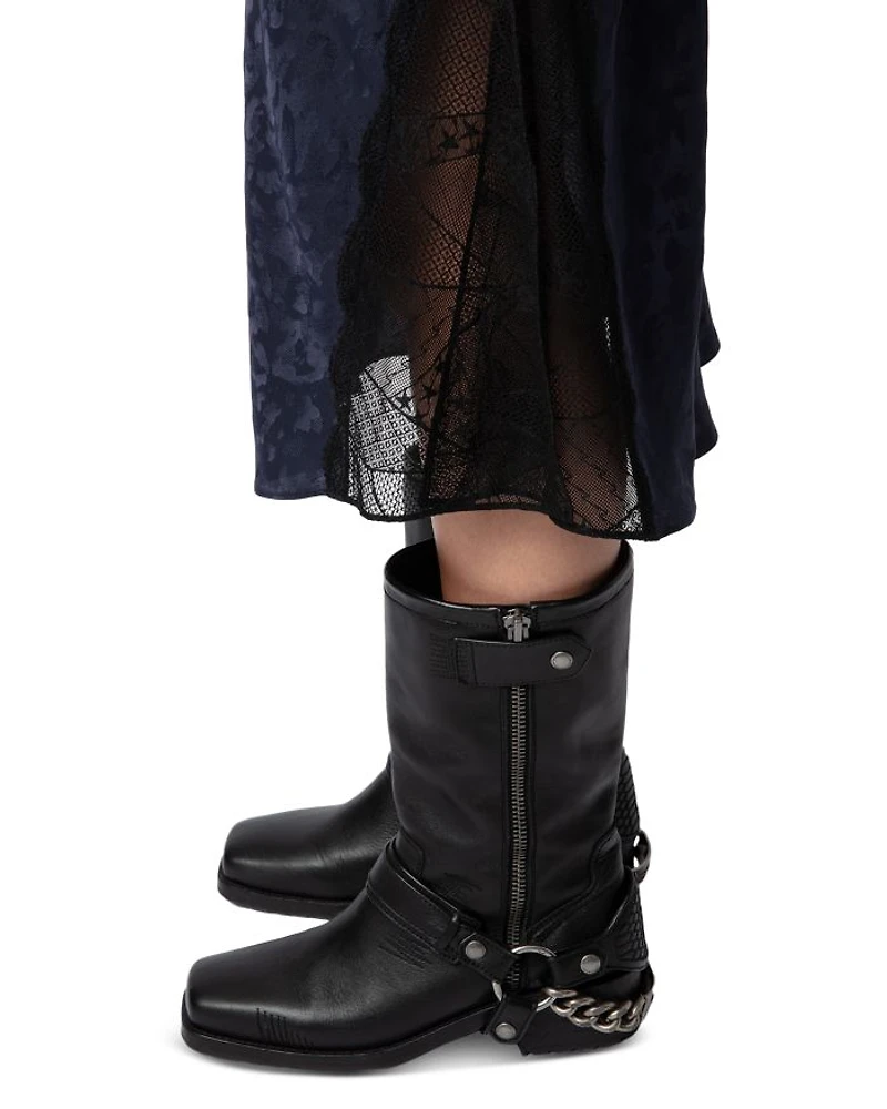 Jayla Jacquard Silk Skirt