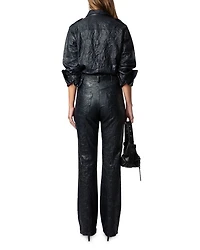 Poete Cuir Froisse Leather Pants