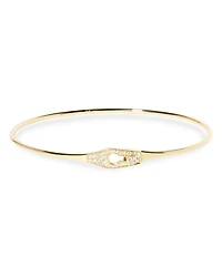18K Yellow Gold Serrure Diamond Clasp Bangle Bracelet