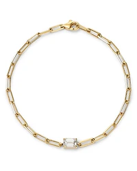 Lumeniri 14K Yellow Gold Lab Grown Diamond Paperclip Bracelet