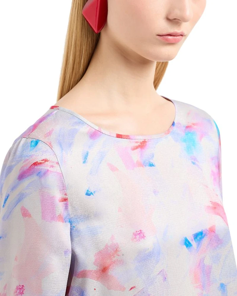 Watercolor Star Print Top