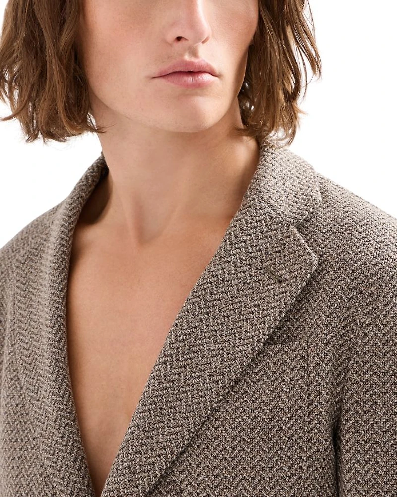 Modern Fit Knit Herringbone Sport Jacket