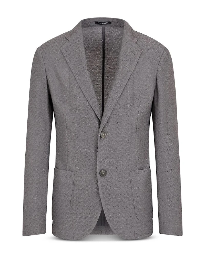 Modern Fit Ultra Lightweight Wool Jacquard Knit Sport Jacket