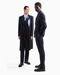 Twill Effect Striped Heavy Cotton Shirt with Tie