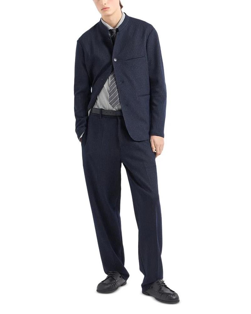 Guru Collar Pinstripe Blazer
