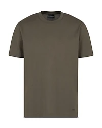 Cotton Jersey Tee with Allover Jacquard Motif