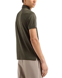 Allover Logo Flocking Jersey Polo Shirt