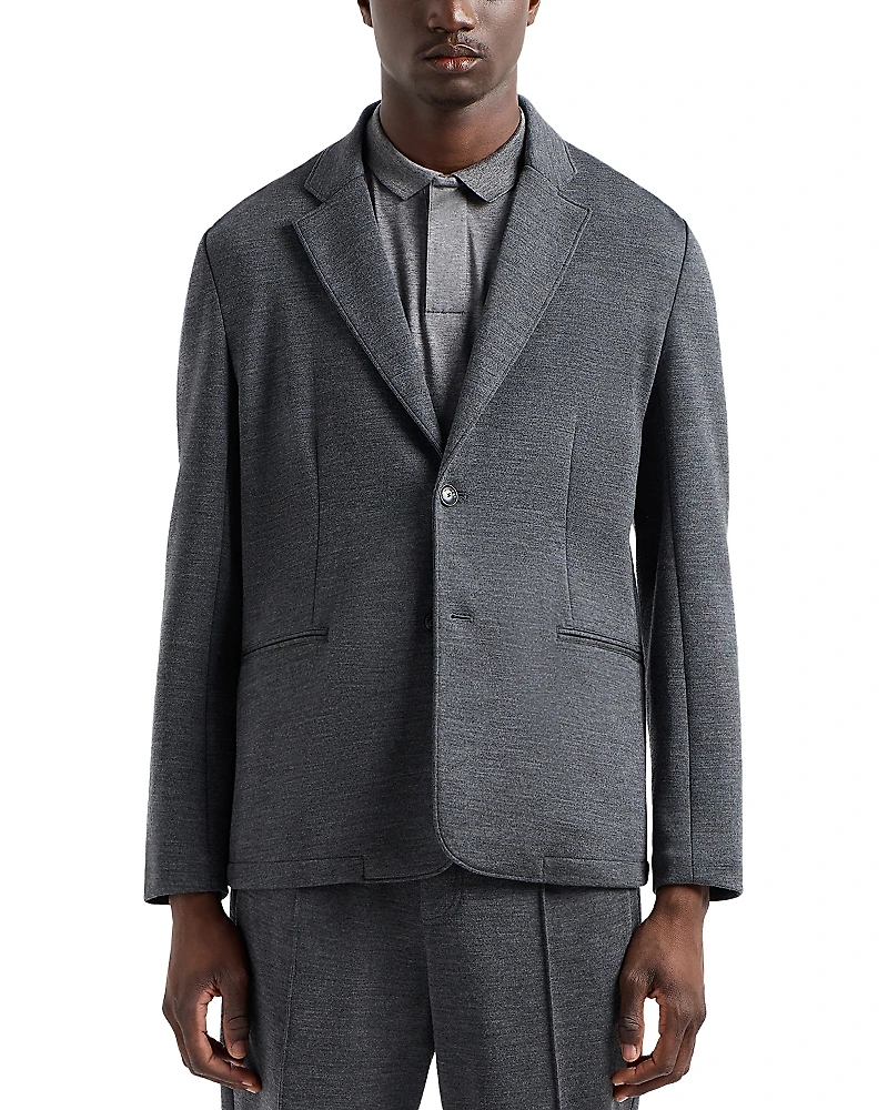 Emporio Armani Travel Essentials Jersey Regular Fit Suit Jacket