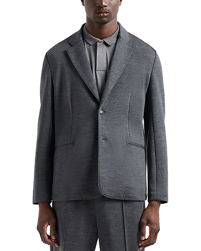 Emporio Armani Travel Essentials Jersey Regular Fit Suit Jacket