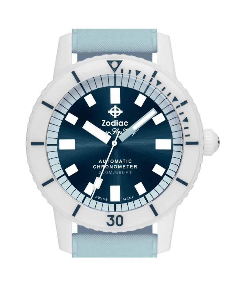 Ceramic Compression Diver Automatic Rubber Strap Watch