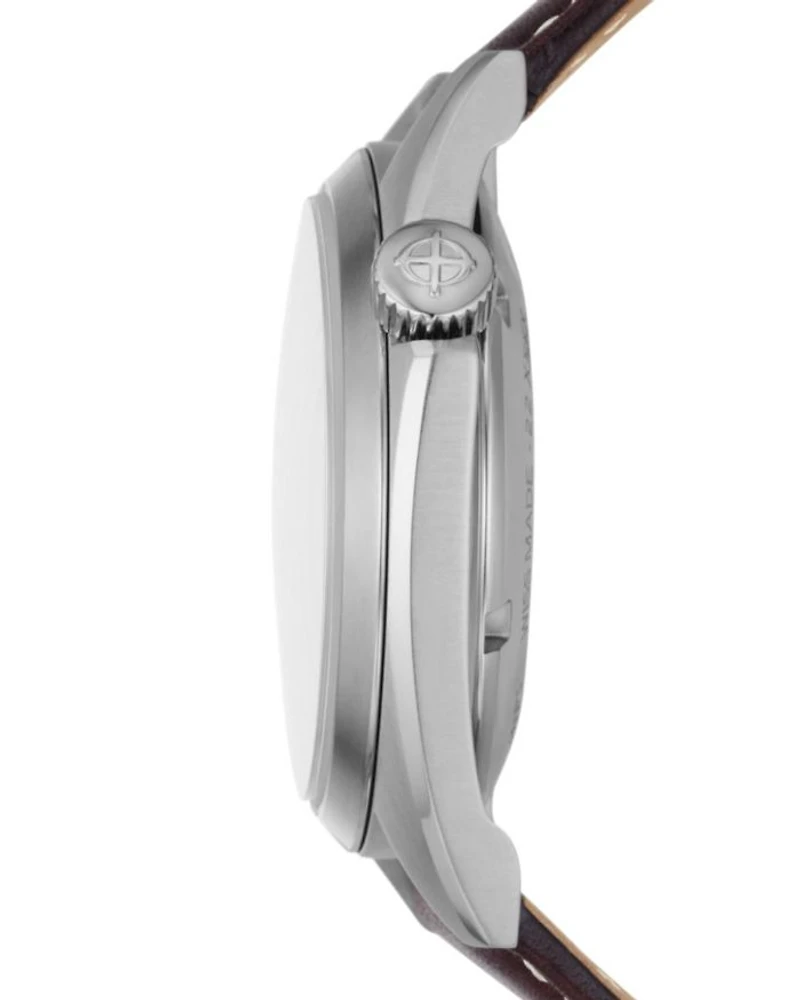 Field Olympos Automatic Leather Watch, 40mm