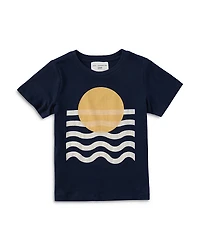 Sol Angeles Unisex Marlow Cotton Geo Wave Graphic Tee - Little Kid, Big Kid