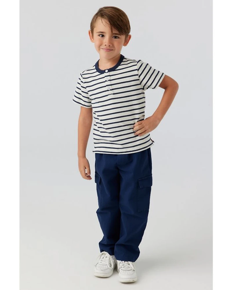 Boys' Venice Cotton Stripe Henley - Little Kid, Big Kid