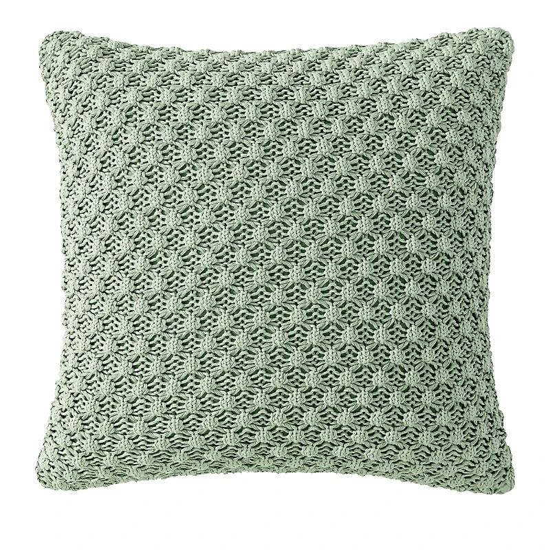 Peri Home Crochet Knit Decorative Pillow, 20 x 20