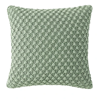Peri Home Crochet Knit Decorative Pillow, 20 x 20