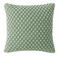 Peri Home Crochet Knit Decorative Pillow, 20 x 20
